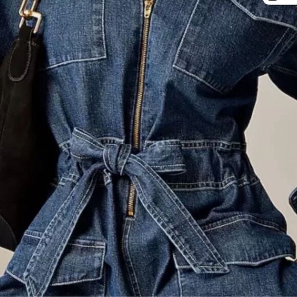 NWT J crew Denim utility dress size 8 - Picture 3 of 8